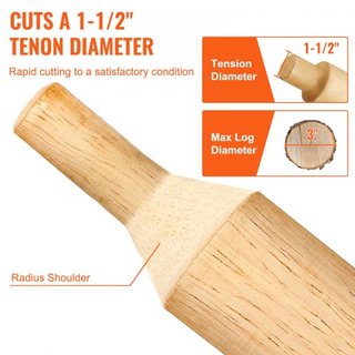 Cortador de Tenón, Diámetro de 1.5" / 38 mm, Cortador de Muebles de Madera de Aluminio y Acero Premium, con Duales Cuchillas Rectas y Tornillos de Botón Kit Maestro para el Hogar, Herramienta de C...
