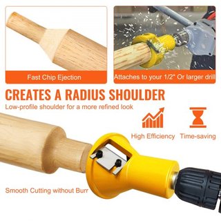 Cortador de Tenón, Diámetro de 1.5" / 38 mm, Cortador de Muebles de Madera de Aluminio y Acero Premium, con Duales Cuchillas Rectas y Tornillos de Botón Kit Maestro para el Hogar, Herramienta de C...