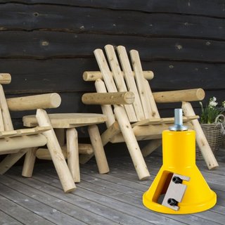 Cortador de Tenón, Diámetro de 1.5" / 38 mm, Cortador de Muebles de Madera de Aluminio y Acero Premium, con Duales Cuchillas Rectas y Tornillos de Botón Kit Maestro para el Hogar, Herramienta de C...
