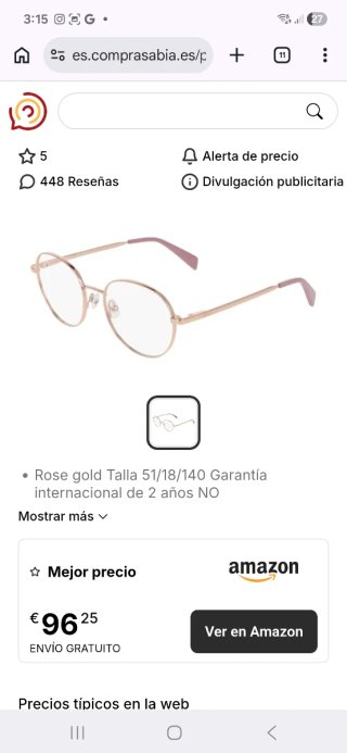 Gafas Liu Jo Mujer Rosado Oro.