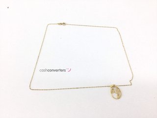 collar oro 18k con piedra con circonita 23cm