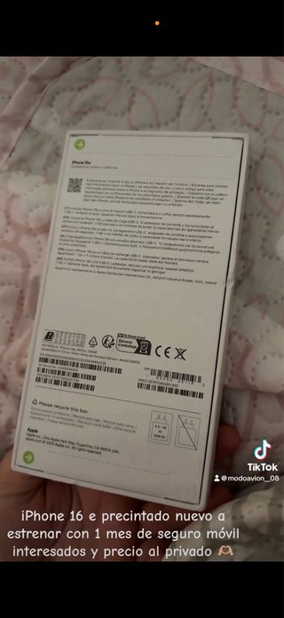 iPhone 16 e blanco Nuevo