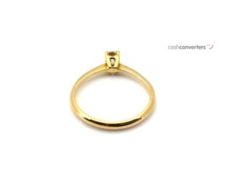 sortija oro 18k con piedra con diamante