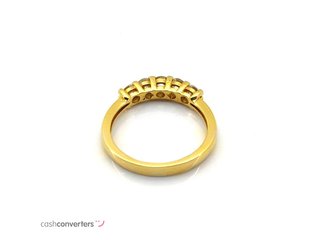 sortija oro 18k con piedra con diamante