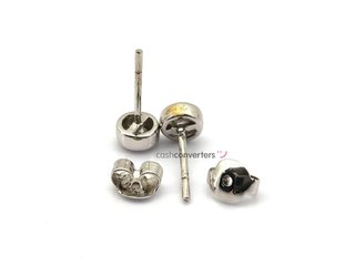 pendientes oro 18k con piedra con diamante