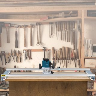 Router Sled, 60 pulgadas / 152.4cm de ancho, Jig de guía de losas para carpintería con función de bloqueo, portátil y fácil de ajustar, máquina de cepillado para aplanar madera, bricolaje en casa