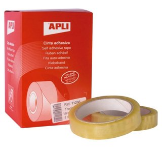 3 Cajas con 24 Cintas Adhesivas Transparentes APLI