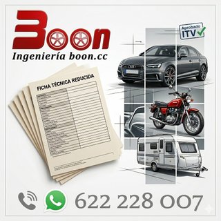Ficha Reducida para ITV - Coches, Motos, Remolques