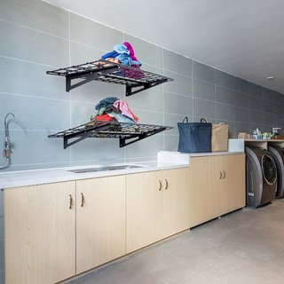 Scaffalature di Stoccaggio per Garage, Confezione da 2, Scaffali da Garage 4 x 1 Piedi a Parete, Capacità di Carico 400 lbs (Totale) Scaffali di Stoccaggio Galleggianti per Garage, A...