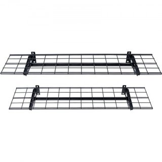 Scaffalature di Stoccaggio per Garage, Confezione da 2, Scaffali da Garage 4 x 1 Piedi a Parete, Capacità di Carico 400 lbs (Totale) Scaffali di Stoccaggio Galleggianti per Garage, A...