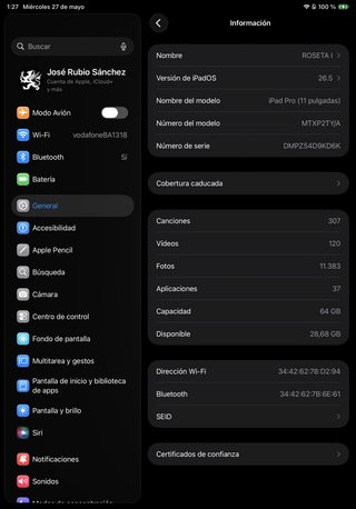 iPad Pro 11 1ª Gen 2018 Plata Wifi