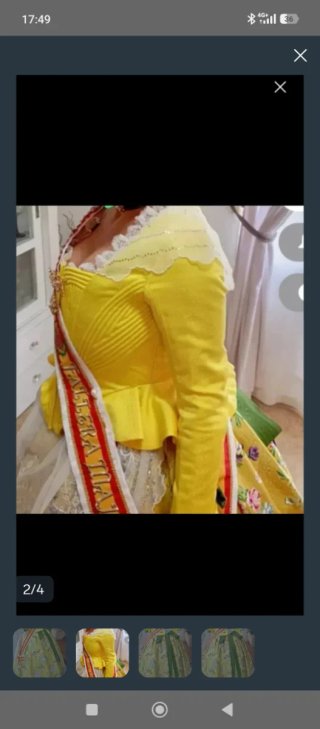 Corpiño de fallera amarillo