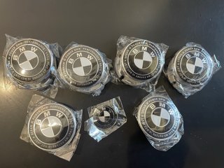 Lote 7 Emblemas Tapacubos BMW Performance