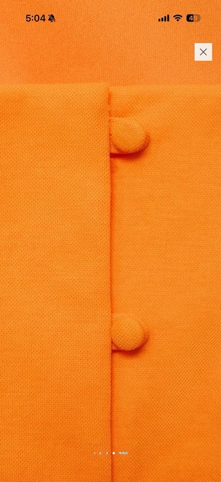 Vest de lino naranja con botones