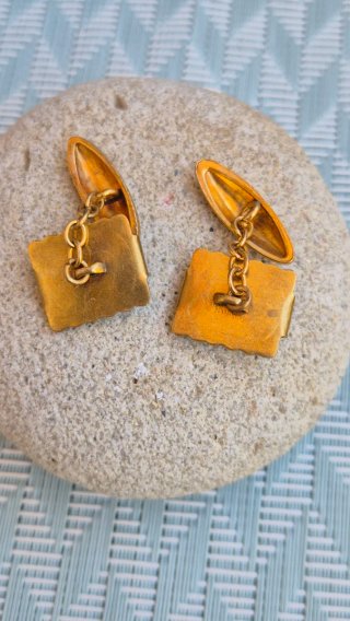 Gemelos de cadena damasquinado Toledo