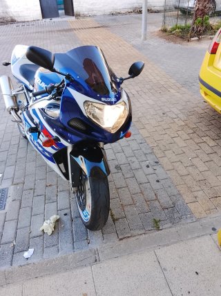 Suzuki GSX R Moto Deportiva Azul