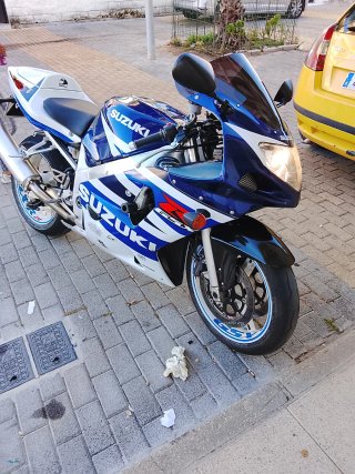 Suzuki GSX R Moto Deportiva Azul