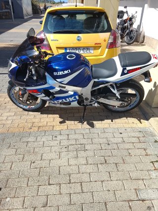 Suzuki GSX R Moto Deportiva Azul