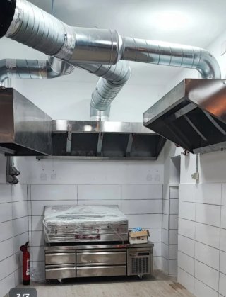 Campana recta industrial  sistema contraincendios