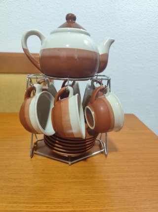 Juego de café vintage 6 tazas