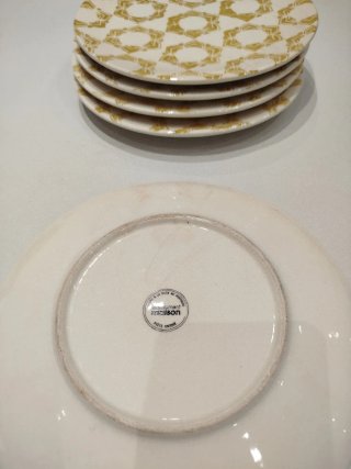 5 platos marca absolument maison pintados a mano