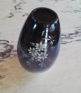 Vaso Murano Viola e Bianco Nuovo