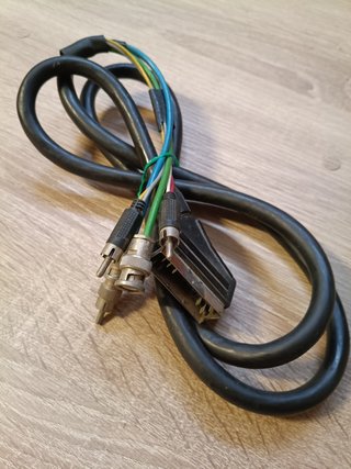 Cable Euroconector a 2 RCA + Coaxial