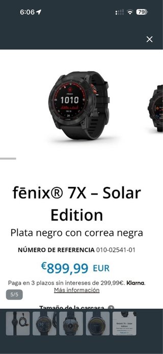 Garmin Fenix 7 Solar Negro