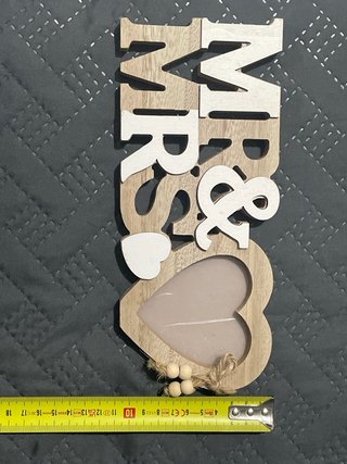 Cartel Mr & Mrs Madera Marco Corazón