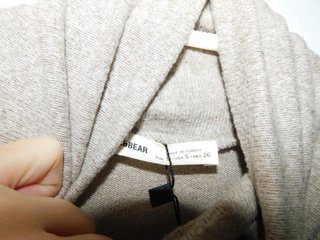 Jersey cuello alto fino beige