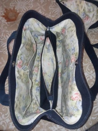 Bolso tote vaquero multi bolsillos