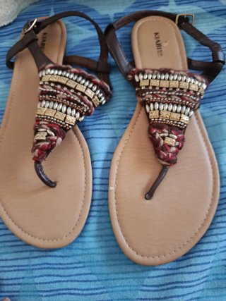 Sandalias Kiabi Talla 40 Marrón Multicolor