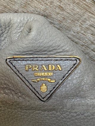 Bolso Prada BN1973 Gris Piel