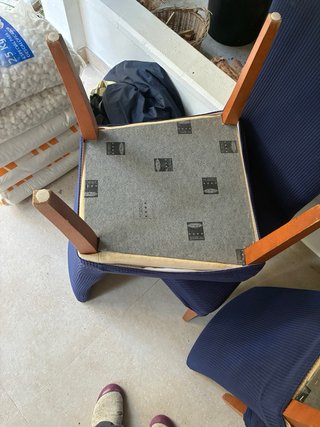 Juego de 4 sillas de comedor azul