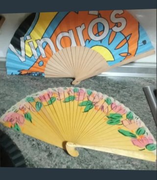 Lote 3 abanicos decorados