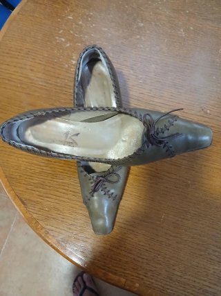 Zapatos de piel verde