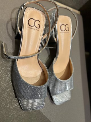 Sandalias Cesare Gaspari Plataforma Tacón