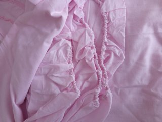Juego sábanas 135 cm rosa bordado