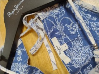 Mono Pepe Jeans Mujer azul y blanco