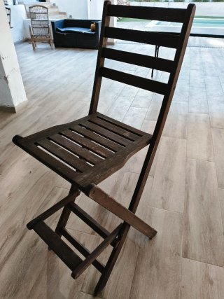 Taburete alto teka madera