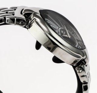 Reloj Optima Swiss Made Negro y Plateado