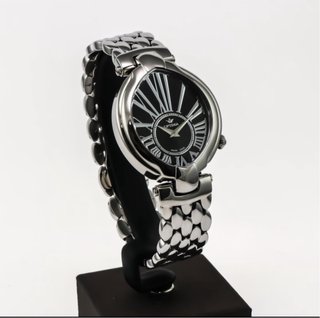 Reloj Optima Swiss Made Negro y Plateado
