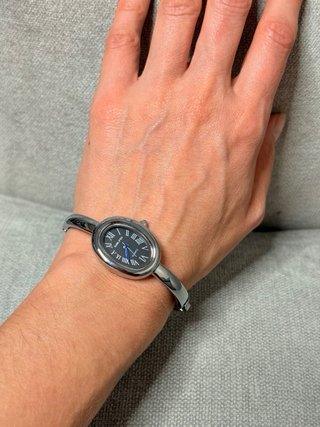 Reloj Pulsera Mujer SUNLIFEX Ovalado Plata Negro