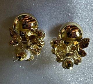 Set gioielli fiore oro con cristalli