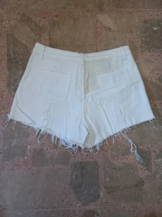 Pantalón corto vaquero blanco