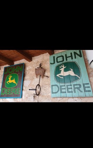 Cartel John Deere Vintage Madera