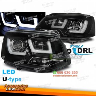 FAROS U-LED LUZ NEGRA compatible con VW T5 2010-2