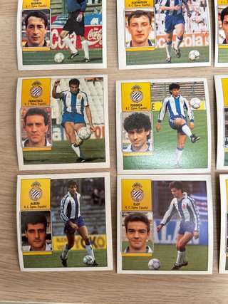 Lote 19 cromos RCD Espanyol Liga 92-93
