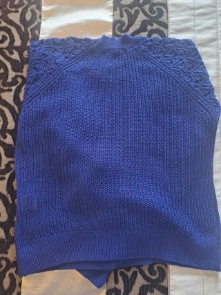 Jersey punto calado azul
