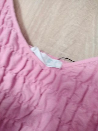 Crop top rosa drapeado sexy